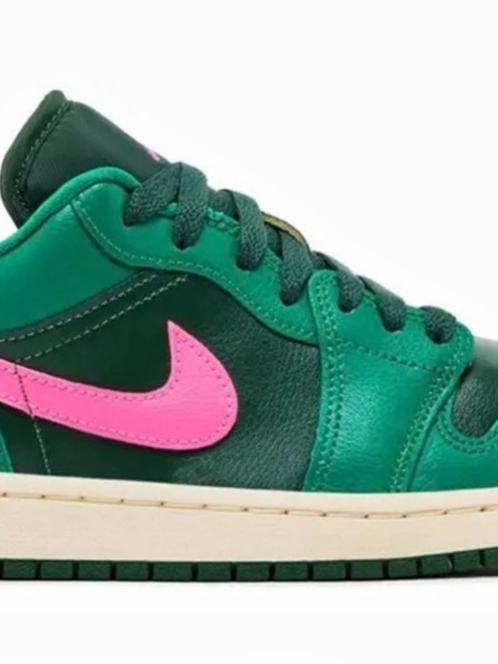 Nike Air Jordan 1 Low Green & Pink Sneakers New Size 6 woman’s